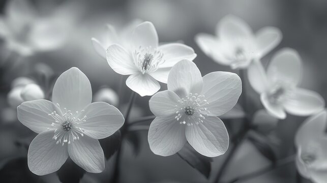 a close up of a bunch of flowers with a black and white photo of the flowers on the side of the picture.