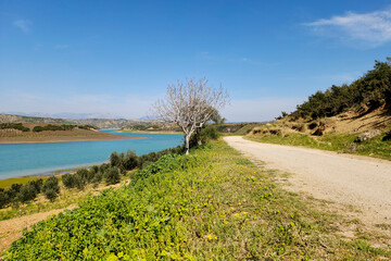 Fototapeta na wymiar Catalan Dam Lake on Seyhan River in Sayca, Adana