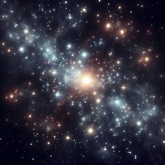 Fototapeta premium stars scattered across a vast black background, twinkling and shimmering against the darkness of space, evoking a sense of wonder, awe, and infinite possibility, generative ai