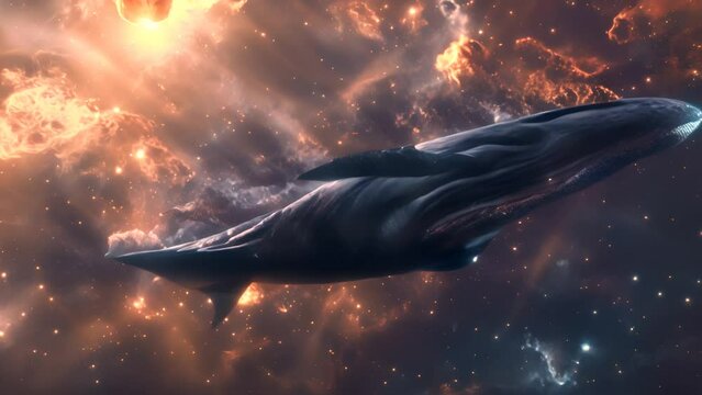 Biomorphic abstract futuristic SciFi biological futuristic Giant Whale