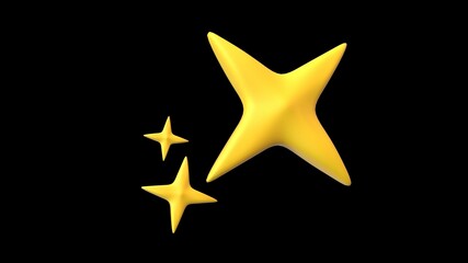 Obraz premium cartoon style star 3d render illustration