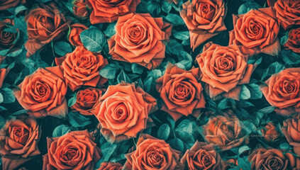 Naklejka premium Bouquet of roses Backgrounds