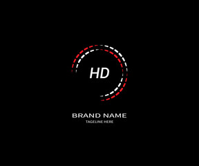 Fototapeta na wymiar HD letter logo Design. Unique attractive creative modern initial HD initial based letter icon logo