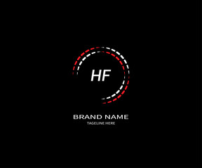Fototapeta na wymiar HF letter logo Design. Unique attractive creative modern initial HF initial based letter icon logo