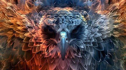 Beautiful ABSTRACT photo, Harpy Eagle concept, contemporary colors and mood social background....