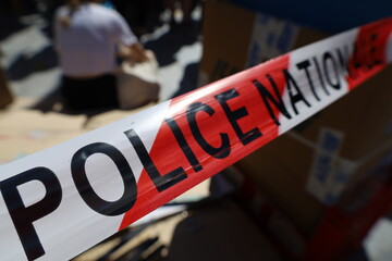 french police perimeter ribbon tape