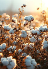 Sunset in the wolf grass field