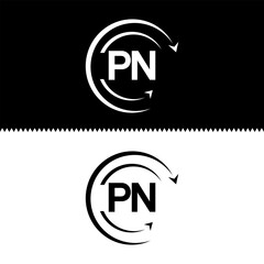 PN letter  logo minimal unique and simple logo design, PN creative modern monogram logo style