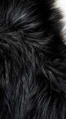 Naklejka premium black fur background.