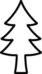 Christmas Tree icon in line style. vector For apps and Website. isolated on transparent background Contains such icons as Christmas Tree Can be used for Nature, Holiday, Winter posters