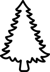 Christmas Tree icon in line style. vector For apps and Website. isolated on transparent background Contains such icons as Christmas Tree Can be used for Nature, Holiday, Winter posters