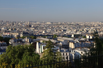 panoramic view of Paris from the Butte Montmartre