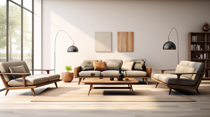 A modern living room featuring a unique furniture set that can be configured to fit any room