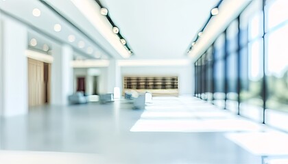 Obraz premium Modern Empty Open Space Office with Natural Light and Sleek Design.