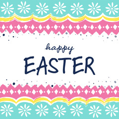Fototapeta na wymiar Colourful Easter egg pattern. Concept of a greeting card. Background design. Vector illustration