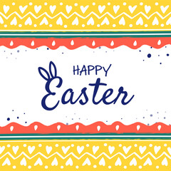 Fototapeta na wymiar Colourful Easter egg pattern. Concept of a greeting card. Background design. Vector illustration