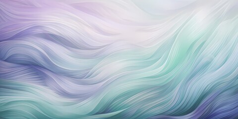 Soft gradients of lavender and mint green sweep across the canvas, forming delicate patterns that evoke a sense of tranquility and serenity within the digital realm. - obrazy, fototapety, plakaty