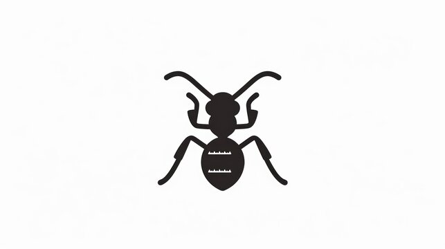 a black and white picture of a bug on a white background with a black outline of a bug on a white background.