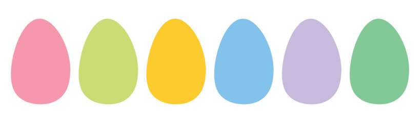 Set of colorful Easter eggs