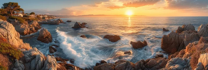 Fotobehang Coastal Sunset Splendor © Landscape Planet