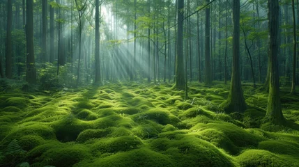 Poster Enchanted Forest in Morning Light © Landscape Planet