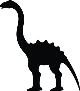 black silhouette dinosaur standing white background clip art preview