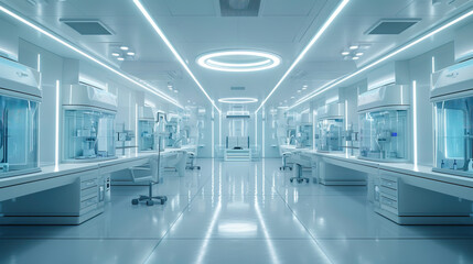 modern technology web futuristic hologram Digital informational lab or hall, digital data flow of Abstract Motion , Generative AI 