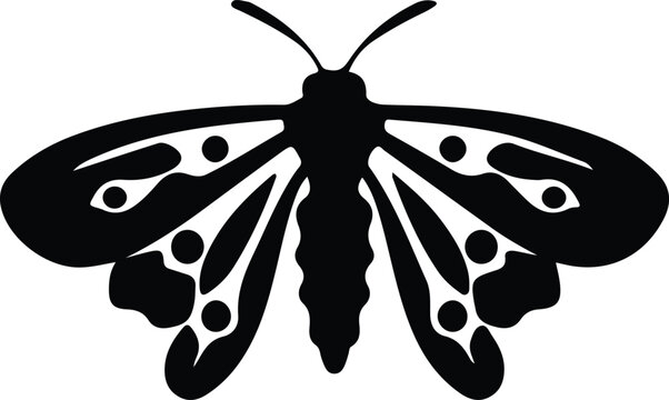 black and white moth silhouette clip art preview