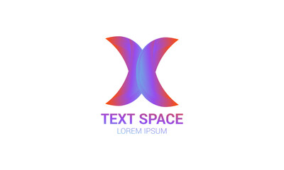 Fototapeta premium Abstract intial X logo design vector illustration .