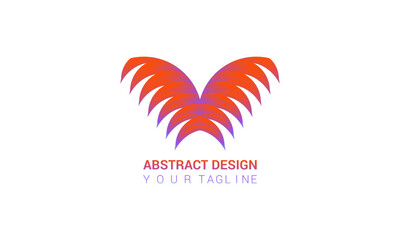 Flying Bird Logo Wings Abstract Vector Design