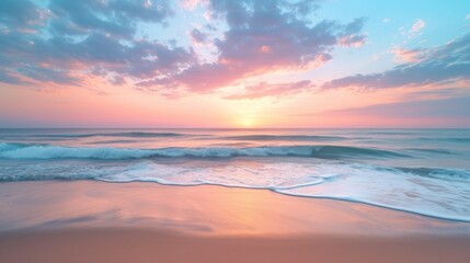 A gentle sunrise over a peaceful water surface