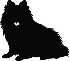 Keeshond   silhouette