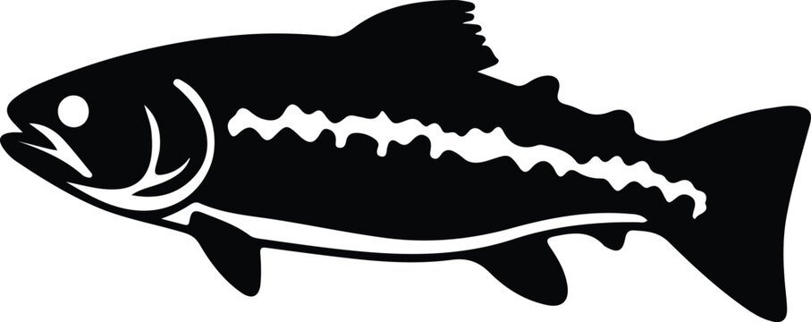 black fish silhouette clip art preview