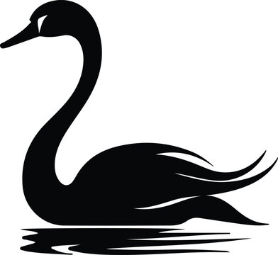 recommend clip art: trumpeter swan  silhouette