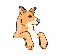 Dog, pet, animal, doggy, pawl and doggie. Puppy, canine, doggish, veterinary, nature and pet shelter, illustration