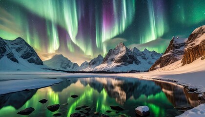 Extraordinary Photography: Aurora, Mountains, and Reflection in Harmony
