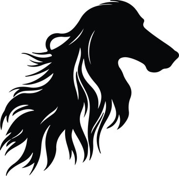 recommend clip art: Afghan Hound  silhouette