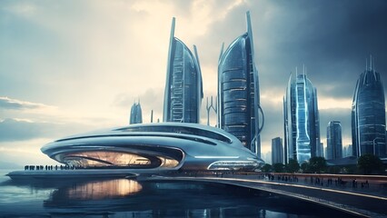 未来的な都市３