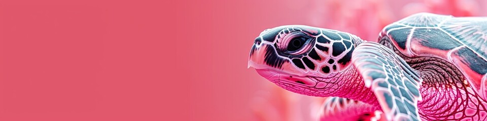 pink turtle background.