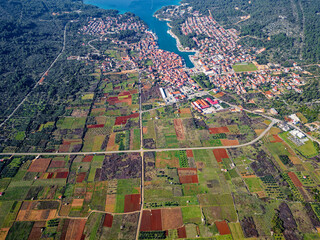 View of Stari Grad Plain Hvar Island in Croatia. The Stari Grad Plain is an incredible Unesco World...