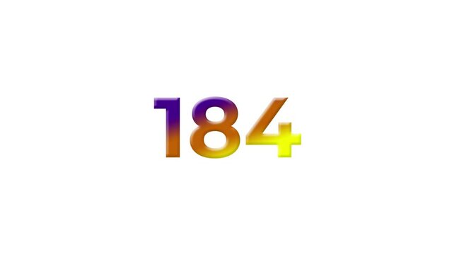 countdown 200 to 0 2d animation, motion graphics 200 to 0. two hundred to zero count down. Countdown from 0 to 200 in 0 animation. running numbers animation. Minimal style gradient numbers countdown