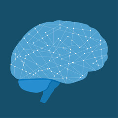 Neural pathways and networks concept illustration. Neurology, neuroplasticity and brain connections flat vector graphic. 