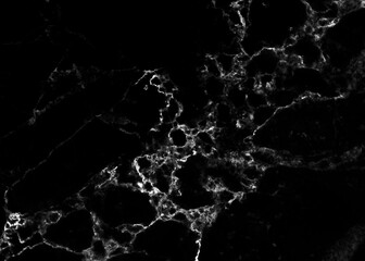 Black marble natural pattern for black and white abstract background