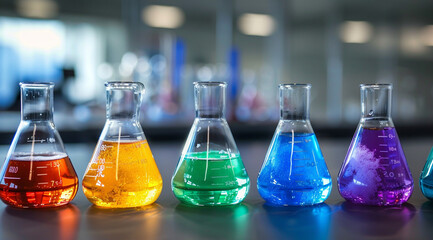 Laboratory glassware containing chemical substances