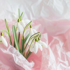 snowdrops background.