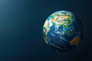 Fototapeta premium An image of the Earth globe from space focusing on Asia, perfect for global awareness campaigns and international environmental collaborations.