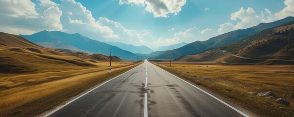 Empty highway from top view