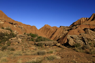 The Bardenas Reales is a semi-desert natural region of some 42,000 hectares in southeast Navarre...