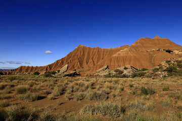 The Bardenas Reales is a semi-desert natural region of some 42,000 hectares in southeast Navarre...