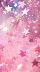 stars pink background.